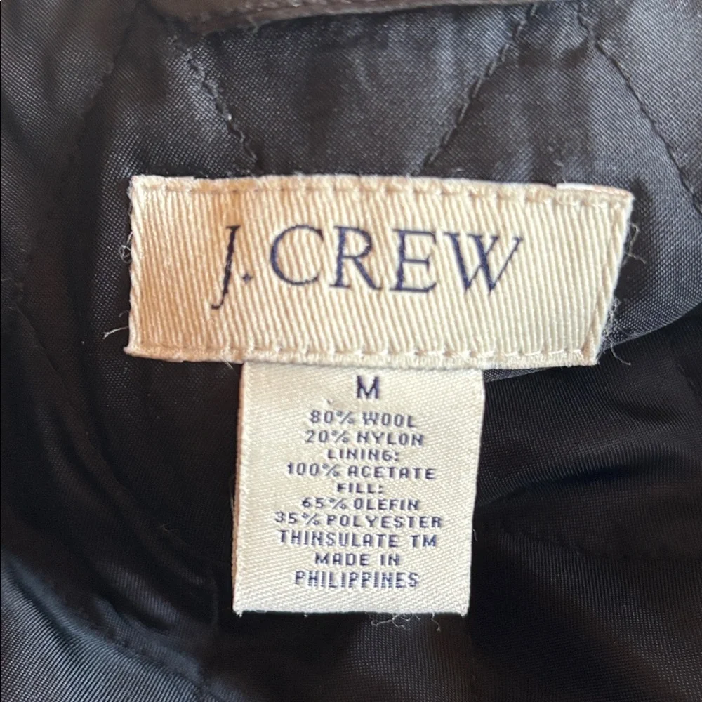 J Crew Vintage Wool Blend Dark Gray Mid‎ Length Winter Coat Men’s Size M